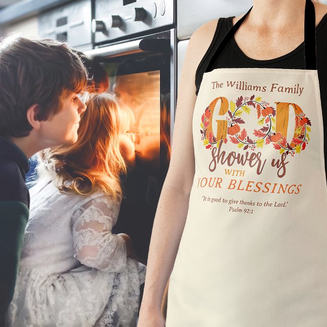 Religious Thanksgiving Dinner Faith Bible Quote Apron (Religious Thanksgiving Dinner Faith Bible Quote Apron)