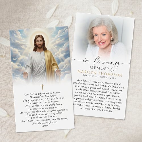 Religious The Lords Prayer Jesus Sympathy Card