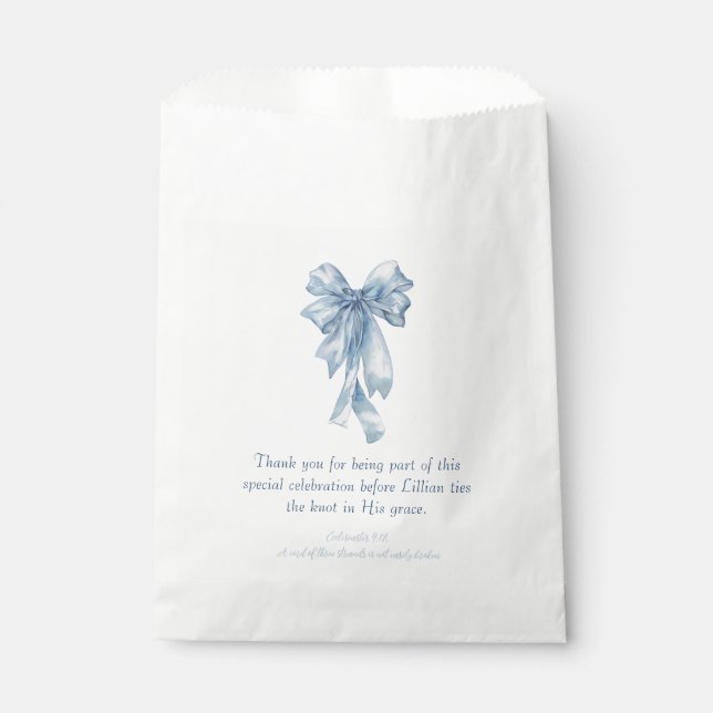 Religious Tying the Knot Favor Bag (Front)