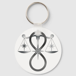 Religious Unity God Symbol Pagan Monochrome Keychain