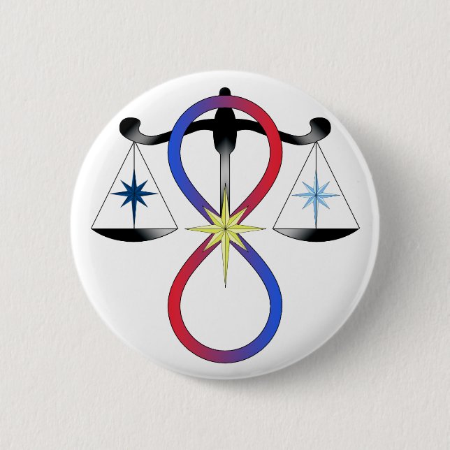 Religious Unity God Symbol Pagan Spirituality Button (Front)