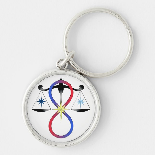 Religious Unity God Symbol Pagan Spirituality Keychain (Front)