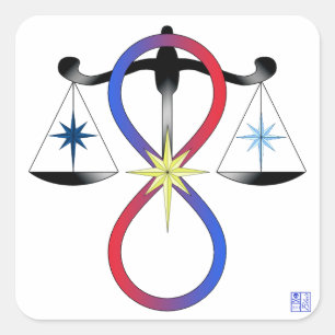 Religious Unity God Symbol Pagan Spirituality Square Sticker