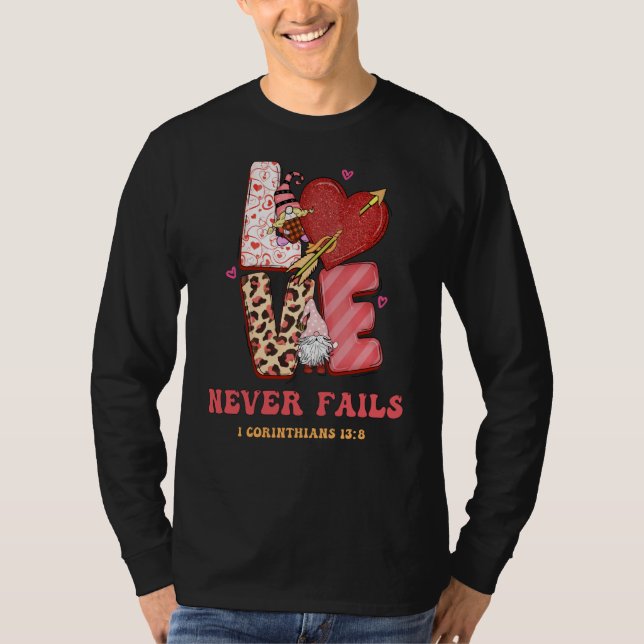 Religious Valentines Christian Bible Church Love N T-Shirt (Front)