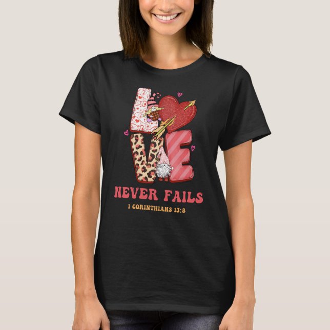 Religious Valentines Christian Bible Church Love N T-Shirt (Front)
