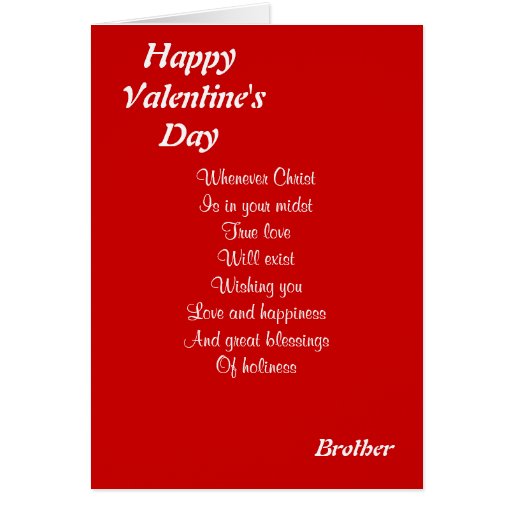 Religious valentine's day brother cards | Zazzle