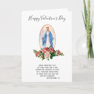 Religious Valentines Day Virgin Mother Mary Card