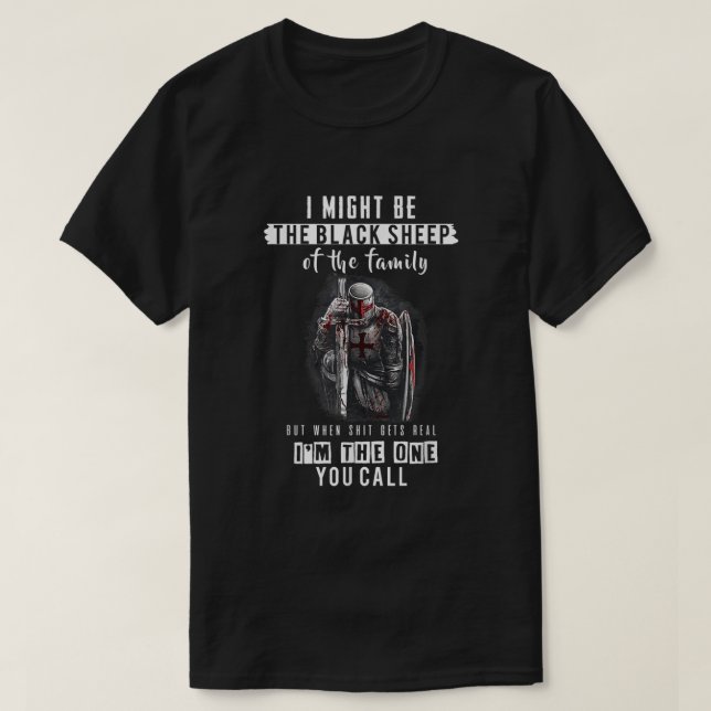 Religious Verse Christian Costume Crusader Knights T-Shirt (Design Front)