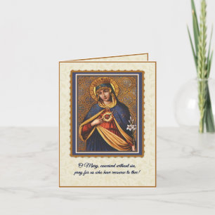 Religious Vintage Catholic Virgin Mary Prayer Card