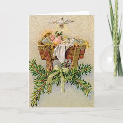 Religious vintage Christmas card