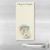 Religious Vintage Guardian Angel Baby Babysitter Magnetic Notepad (In Situ)