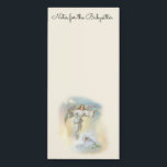 Religious Vintage Guardian Angel Baby Babysitter Magnetic Notepad<br><div class="desc">This is a beautiful religious Catholic vintage image of a Guardian Angel watching over a little baby. 
All text and fonts can be modified.</div>