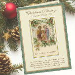 Religious Vintage Holy Family Catholic Priest Holiday Card<br><div class="desc">Featuring a beautiful vintage Catholic  image of the Holy Family,  Jesus Mary and St. Joseph. Inside is a beautiful Christmas Candle with a poinsettia and holy rosary.    All text and fonts can be modified.</div>