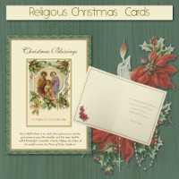 Religious Vintage Holy Family Catholic Scripture