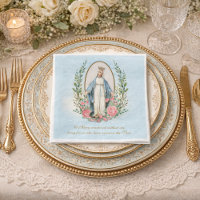 Religious Vintage Virgin Mary Catholic Floral Cla