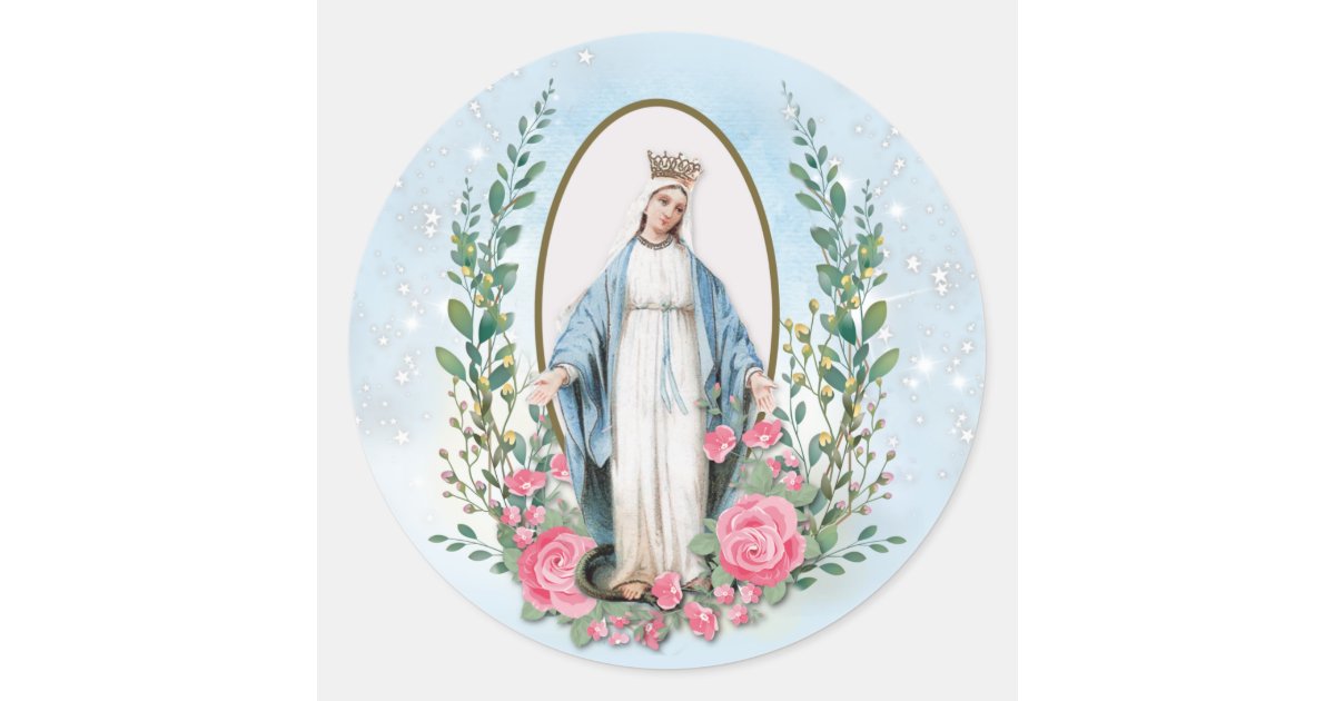 Mother Mary Stickers Collection, Catholic Stickers