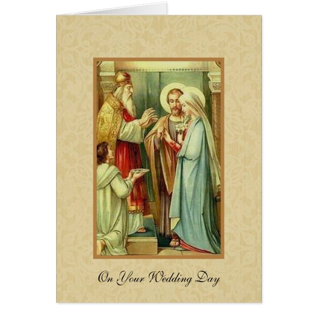 Religious Vintage Wedding Scripture  Cards (Front)