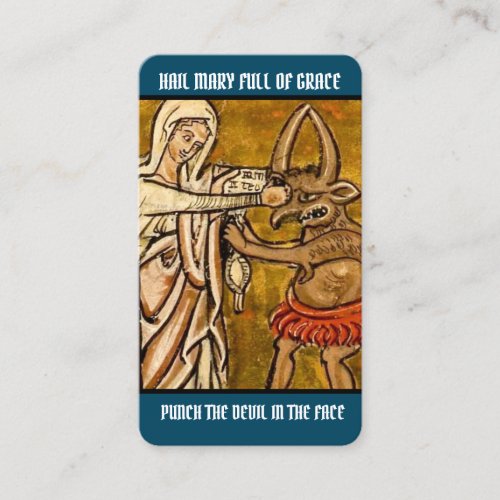 Religious Virgin Mary Against Evil Prayer  Place Card