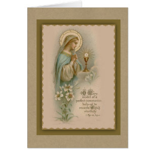 Religious Virgin Mary Blessed Sacrament Prayer