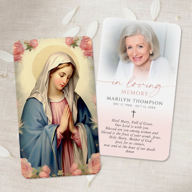 Religious Virgin Mary Cross Prayer Card (Creator Uploaded)