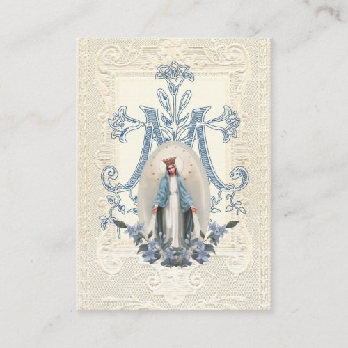 Religious Virgin Mary  Funeral Prayer  Place Card
