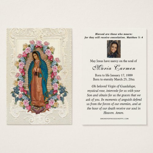 Religious Virgin Mary Guadalupe Catholic Funeral
