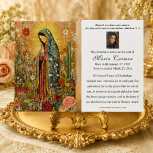 Religious Virgin Mary Guadalupe Catholic Funeral