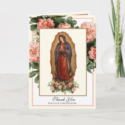 Religious Virgin Mary Guadalupe Catholic Funeral C Card