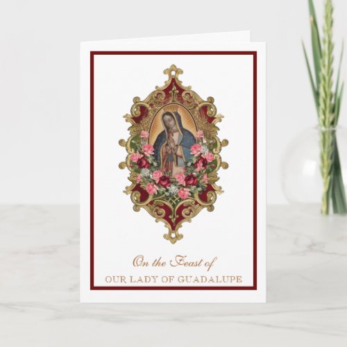 Religious Virgin Mary Guadalupe Spanish Feast Card