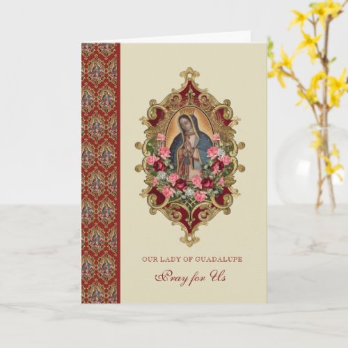 Religious Virgin Mary Guadalupe Spanish Feast Card