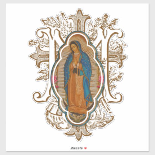 Religious Virgin Mary Guadalupe Spanish Sticker