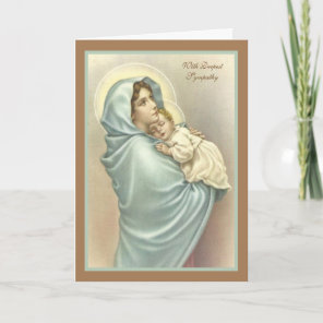 Religious Virgin Mary Jesus Catholic Sympathy Card