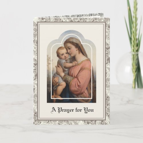 Religious Virgin Mary Jesus Prayer Scripture  Card