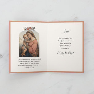 Religious Virgin Mary Jesus Prayer Scripture Card