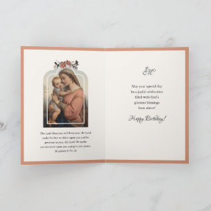 Religious Virgin Mary Jesus Prayer Scripture  Card