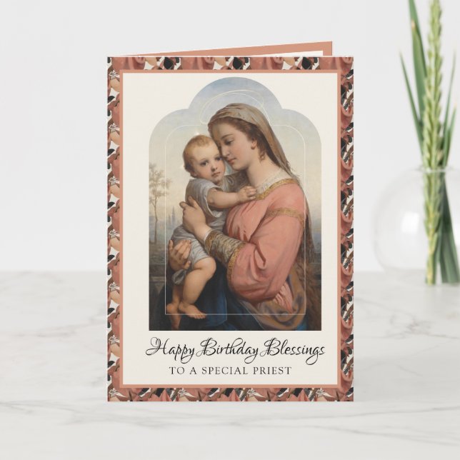 Religious Virgin Mary Jesus Prayer Scripture  Card (Front)