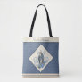 Religious Virgin Mary Marian Blue Flowers Tote Bag