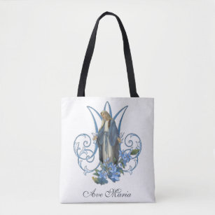 Mariam Artistic Name Design with Flowers Tote Bag