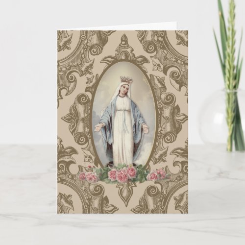 Religious Virgin Mary Our Lady of Grace Catholic Card