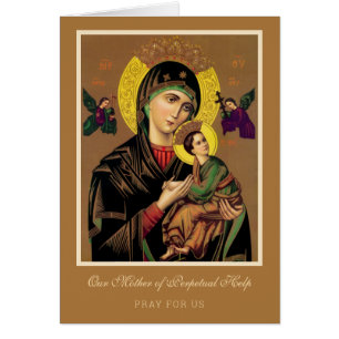 Religious Virgin Mary Perpetual Help Jesus Cards