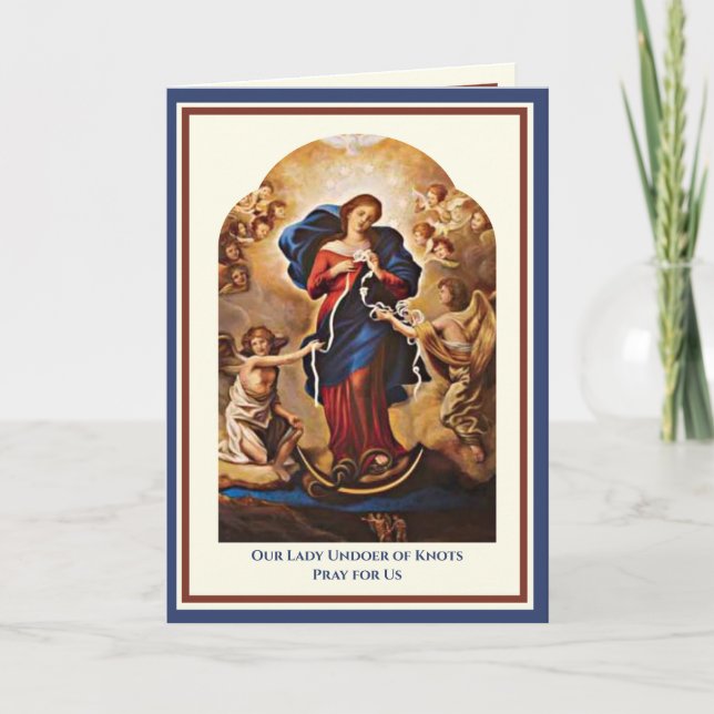 Religious Virgin Mary Undoer Knots Prayer Card (Front)