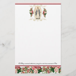Religious Virgin Mary Vintage Catholic Prayer