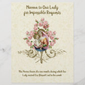 Religious Virgin Mary Vintage Catholic Prayer (Front)