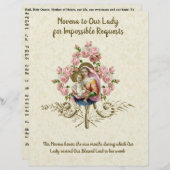 Religious Virgin Mary Vintage Catholic Prayer (Front/Back)