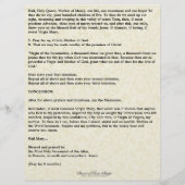 Religious Virgin Mary Vintage Catholic Prayer (Back)