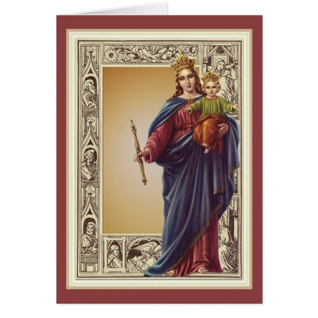 Religious Virgin Mother Mary Catholic Vintage (Front)