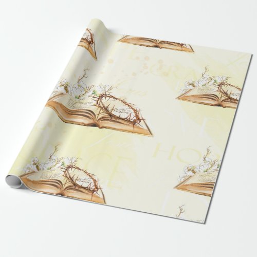 Religious Watercolor Bible Wrapping Paper