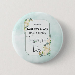 Religious Wedding Anniversary Faith Hope Love Button