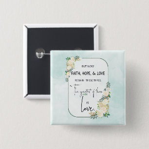 Religious Wedding Anniversary Faith Hope Love Button