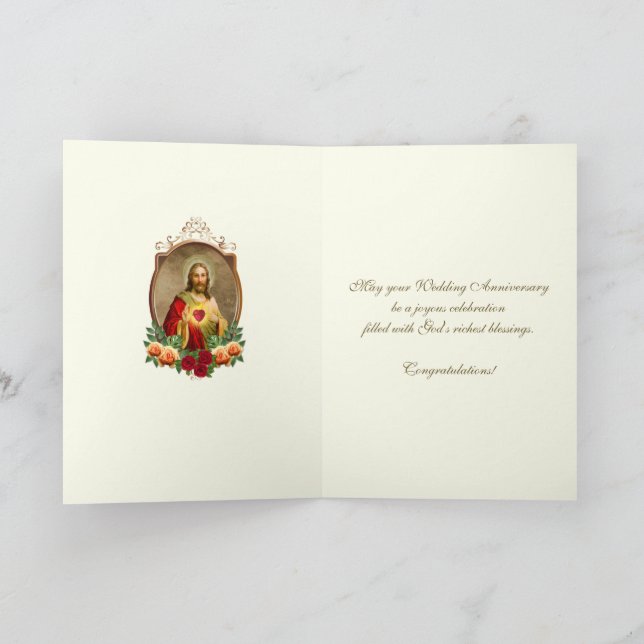 Anniversary Card For Wife - 'God Blessed Me With You' Religious 5x7 With Envelope